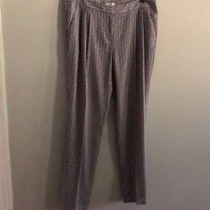 LOFT blue/white cuffed pants